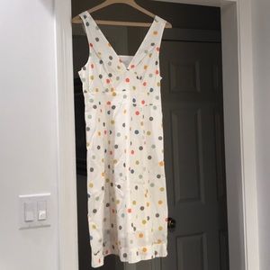 White polka dot dress